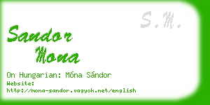 sandor mona business card